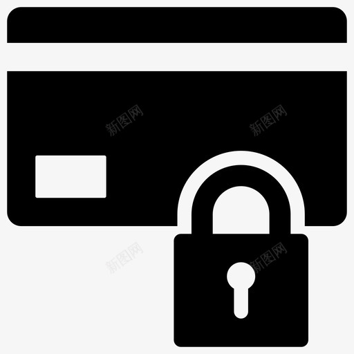 信用卡安全卡锁卡保护图标svg_新图网 https://ixintu.com 信用卡安全 信用卡锁 债务保护 卡保护 卡安全 卡锁 黑色星期五字形图标