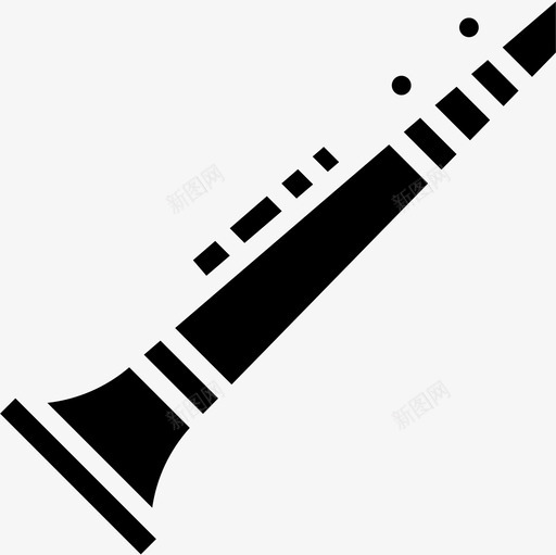 单簧管乐器9字形图标svg_新图网 https://ixintu.com 乐器9 单簧管 字形