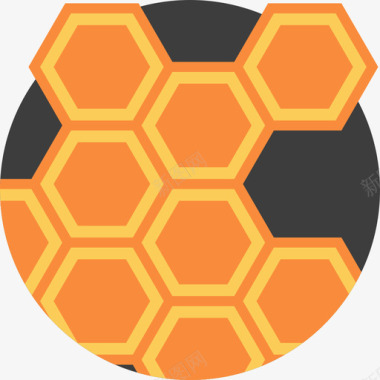 蜂蜜营养8扁平图标图标