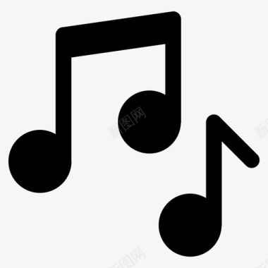 音乐笔记音乐符号歌曲概念图标图标