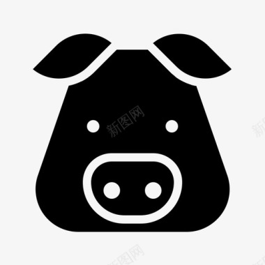 猪动物猪肉图标图标
