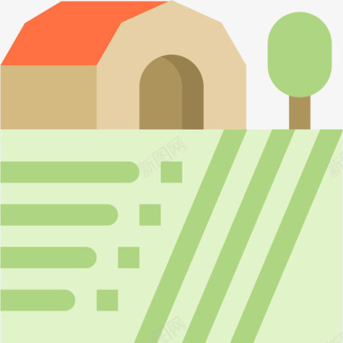 农场建筑物和房地产2公寓图标图标