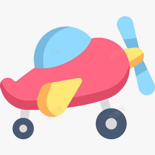 儿童玩具飞机图标svg_新图网 https://ixintu.com 儿童玩具 飞机