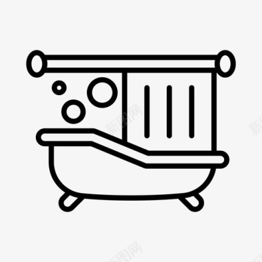浴室卫生间淋浴图标图标