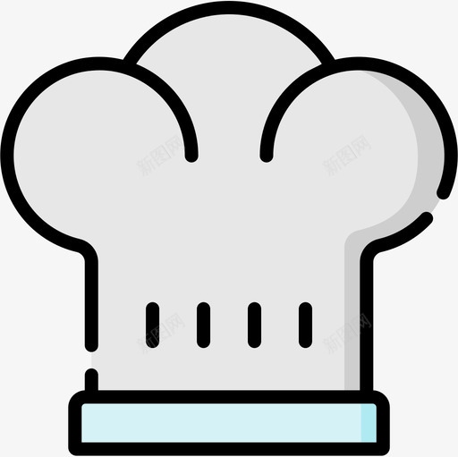 厨师帽屠夫14线性颜色图标svg_新图网 https://ixintu.com 厨师帽 屠夫14 线性颜色