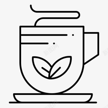 杯子绿茶马克杯图标图标