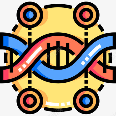遗传学生物工程7线性颜色图标图标