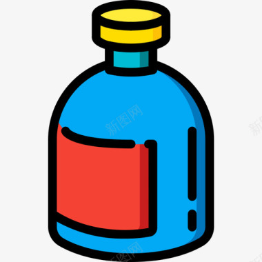 瓶子容器5线性颜色图标图标