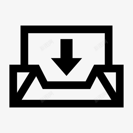 收件箱电子邮件互联网图标svg_新图网 https://ixintu.com 互联网 收件箱 电子邮件 通知 邮件