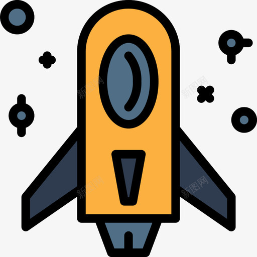 火箭太空106线性颜色图标svg_新图网 https://ixintu.com 太空106 火箭 线性颜色