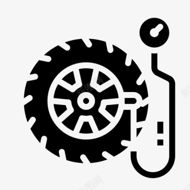 轮胎气泵汽车车轮图标图标