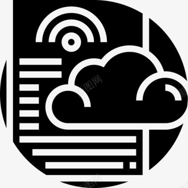 共享云技术30字形图标图标