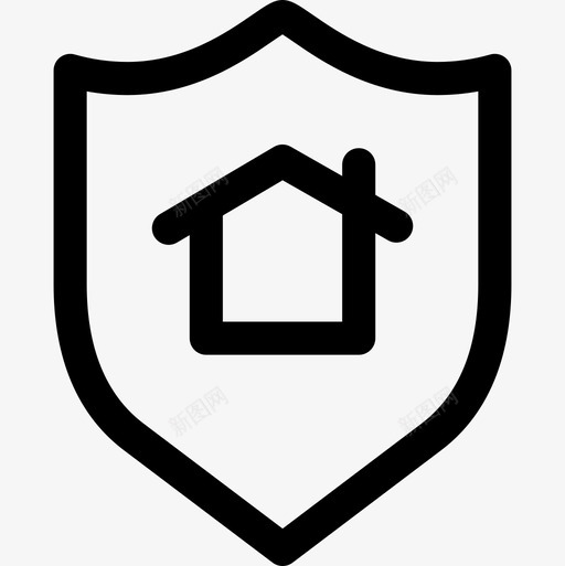 家庭安全智能家居5线性图标svg_新图网 https://ixintu.com 安全 家庭 智能家居 线性