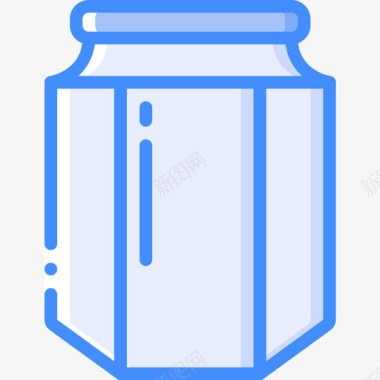 罐子容器4蓝色图标图标