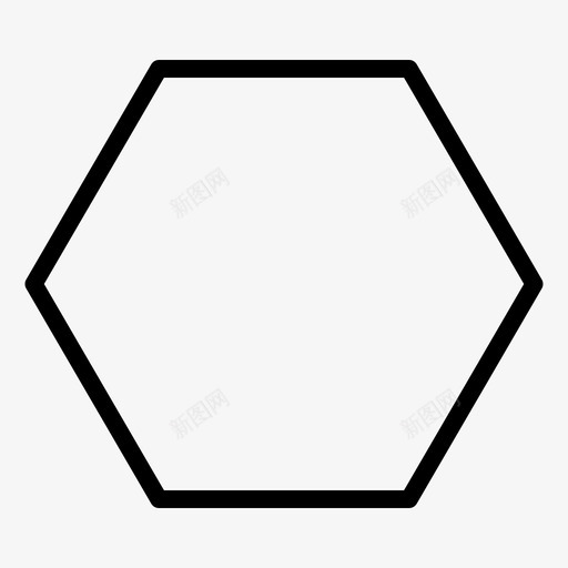 六边形几何形状图标svg_新图网 https://ixintu.com 六边形 几何形状
