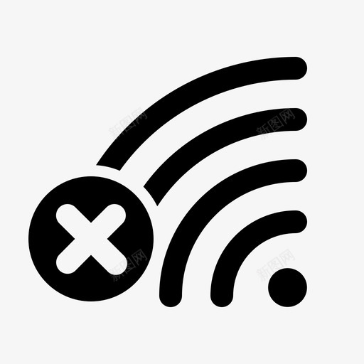 关闭信号应用程序手机图标svg_新图网 https://ixintu.com 关闭信号 基本移动界面 应用程序 手机 用户界面