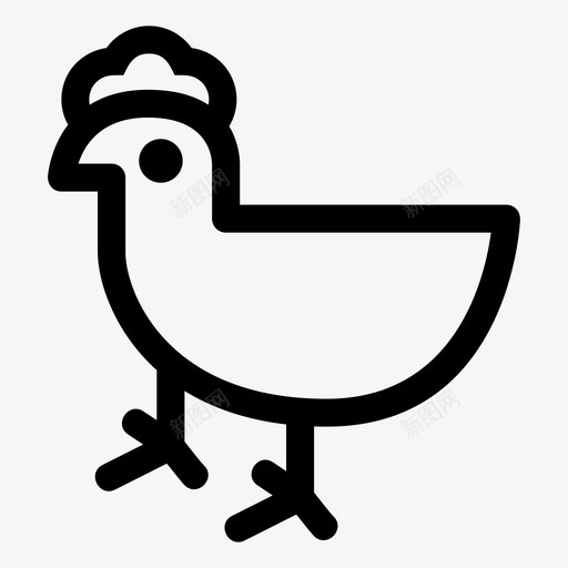 鸡肉农场农场动物图标svg_新图网 https://ixintu.com 公鸡 农场 动物 家禽 母鸡 鸡肉