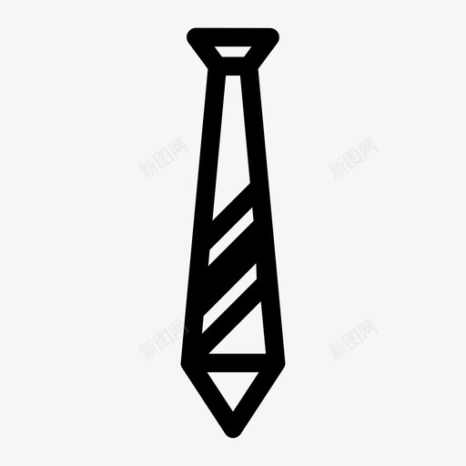 领带着装时尚图标svg_新图网 https://ixintu.com 时尚 着装 穿着 领带