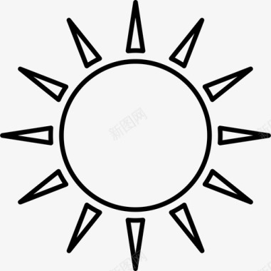 太阳天气预报夏季图标图标