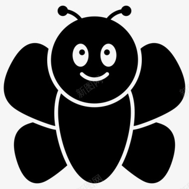 蜜蜂表情符号表情符号情感图标图标