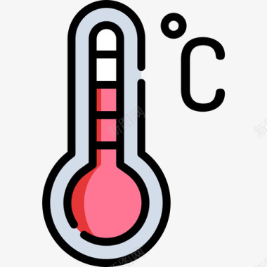 温度计天气164线性颜色图标图标