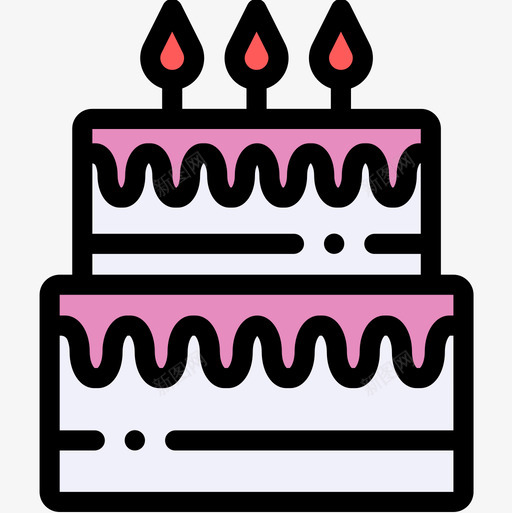 生日蛋糕派对和庆祝活动14线性颜色图标svg_新图网 https://ixintu.com 庆祝活动 派对 生日蛋糕 线性 颜色