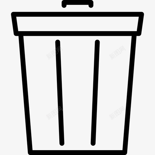 垃圾箱清洁环保图标svg_新图网 https://ixintu.com 回收 垃圾箱 废物 清洁 环保