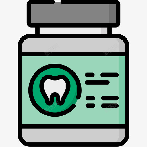 药物牙医47线性颜色图标svg_新图网 https://ixintu.com 牙医 线性 药物 颜色