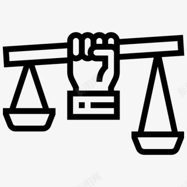 不平等法官法律图标图标