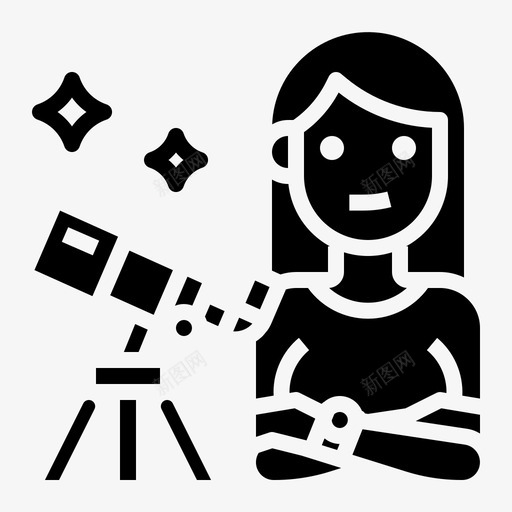 天文学家化身观测者图标svg_新图网 https://ixintu.com 化身 固体 天文学家 职业 观测者