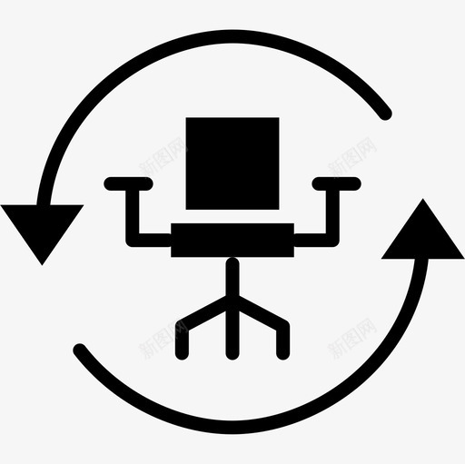 办公椅商务和管理5实心图标svg_新图网 https://ixintu.com 办公椅 商务 实心 管理