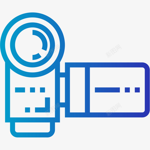 摄像机摄像机13渐变图标svg_新图网 https://ixintu.com 摄像机 渐变