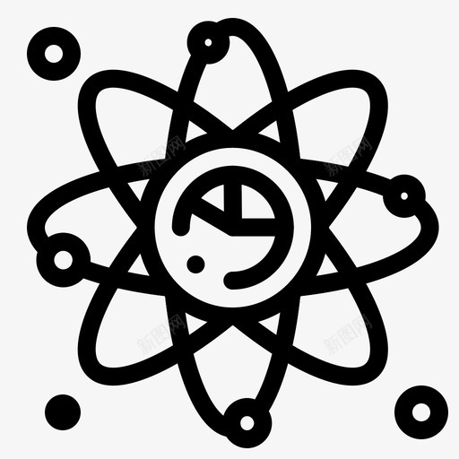 原子连接图形图标svg_新图网 https://ixintu.com 原子 图形 数据管理 网络 连接 链接