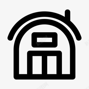 谷仓谷仓屋农场图标图标