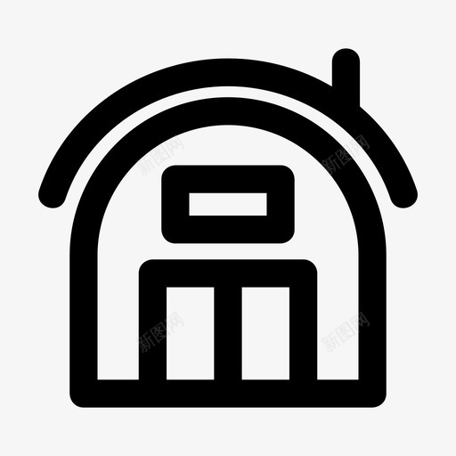 谷仓谷仓屋农场图标svg_新图网 https://ixintu.com 农场 园艺 庇护所 谷仓