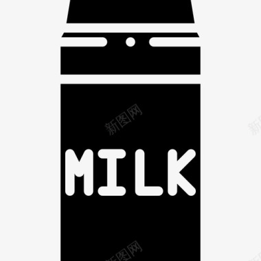 牛奶饮料和饮料3固体图标图标