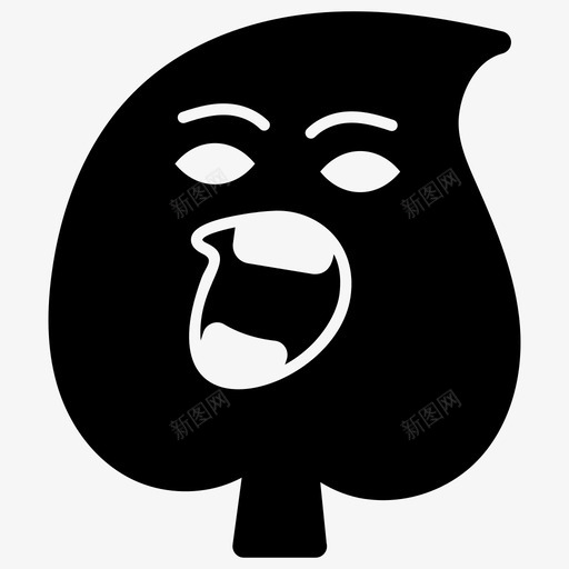 愤怒的叶子表情符号表情符号情感图标svg_新图网 https://ixintu.com 叶子 向量 图标 情感 愤怒 符号 表情