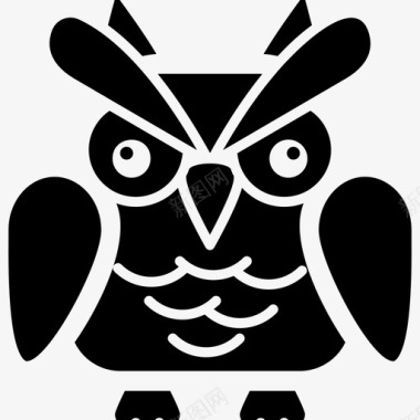 猫头鹰脸表情符号表情图标图标