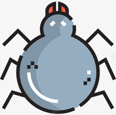 蜘蛛万圣节88线性颜色图标图标