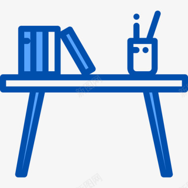书桌家装29蓝色图标图标