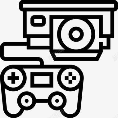 游戏机视频游戏3线性图标图标