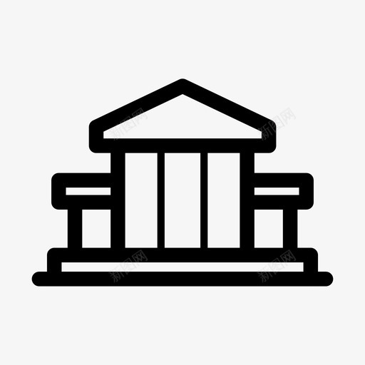 法院政府机构图标svg_新图网 https://ixintu.com 司法 政府 机构 法律 法院