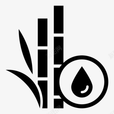 竹油生物燃料生态图标图标