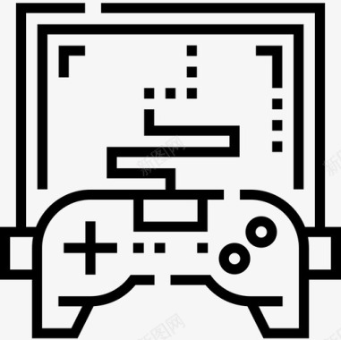 Gamepad游戏72线性图标图标