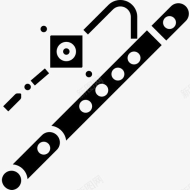 长笛乐器9字形图标图标