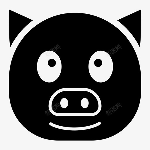 猪脸表情符号情感图标svg_新图网 https://ixintu.com 情感 猪脸 表情符号 表情符号矢量图标