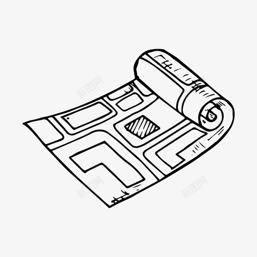 地图涂鸦手绘图标svg_新图网 https://ixintu.com 位置 图钉 地图 手绘 涂鸦
