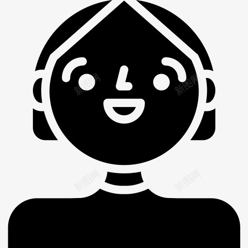 女孩阿凡达60雕文图标svg_新图网 https://ixintu.com 女孩 阿凡 雕文