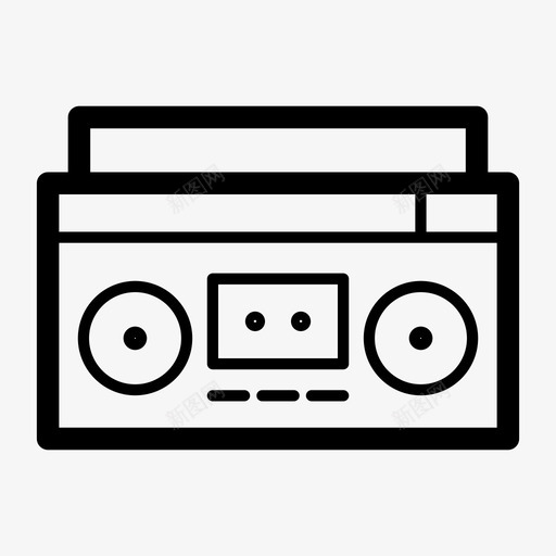 收音机古董听着图标svg_新图网 https://ixintu.com 古董 听着 收音机 音乐