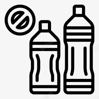 没有塑料瓶饮料回收图标图标